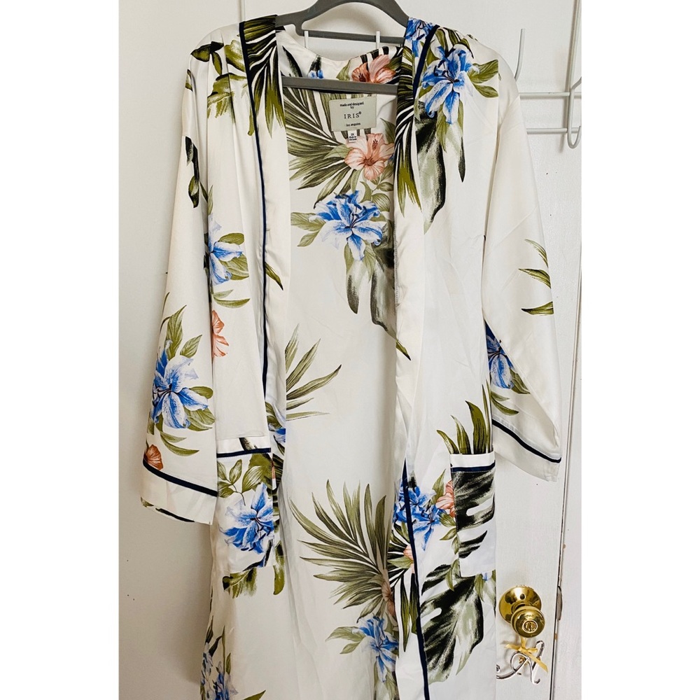 Floral & Palm Print Kimono/Cover Up